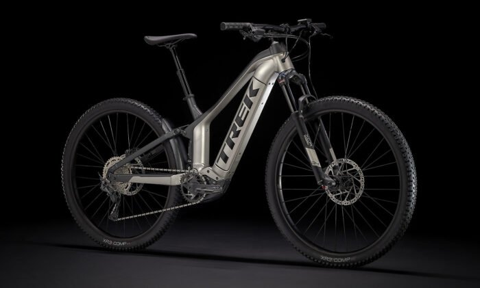 Trek Powerfly FS 4 (Matte Gunmetal-Matte Black) black background